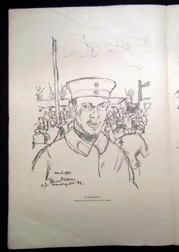 Cassirer Kriegszeit Künstlerflugblätter Nr.35 4 Original Lithographien 1915