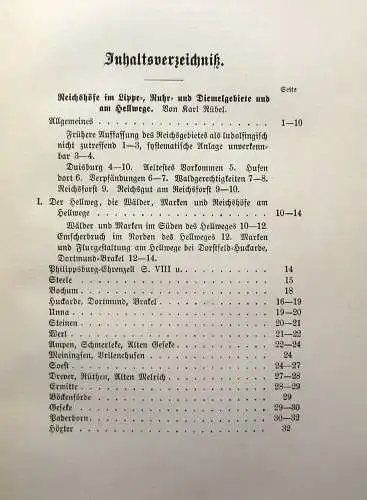 Rübel Reichshöfe im Lippe-, Ruhr- u Diemel-Gebiete und am Hellwege 1901 2 Karten