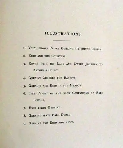Tennyson Alfred Enid 1868 Gustav Dore dekorativ Rundumgoldschnitt 9 Tafeln