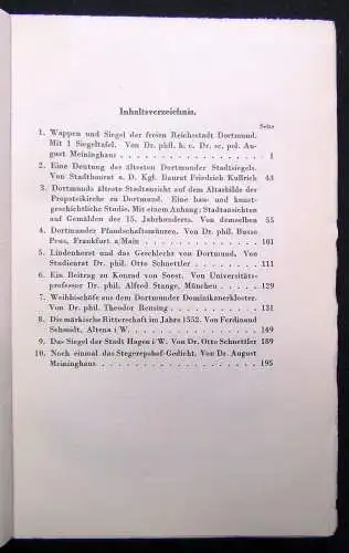Winterfeld Geschichte Dortmunds und der Graffschaft Mark XL. 1932 Geschichte