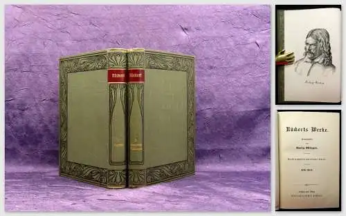 Ellinger Rückerts Werke Band 1+2 um 1890 Belletristik Klassiker Literatur