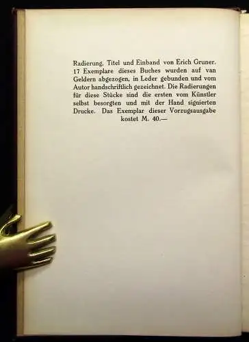 Bethge Don juan Tragikömödie in drei Akten um 1910 Radierung von Erich Gruner