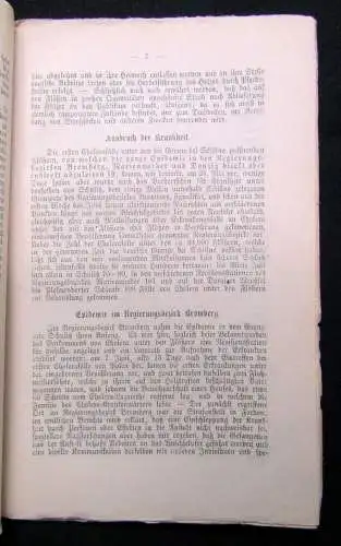 Das Auftreten und der Verlauf der Cholera Or.Ausg. selten 1874 Reise- Bericht
