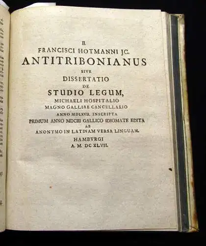Hoffmann 1726-1734 Historiae Juris Romano-Justinianei - 2 Bde.