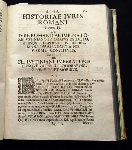 Hoffmann 1726-1734 Historiae Juris Romano-Justinianei - 2 Bde.