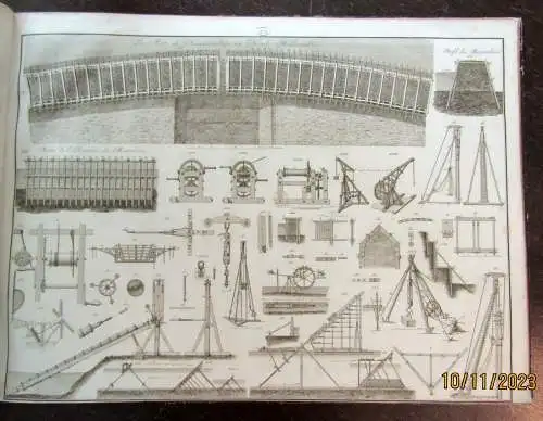 32 Tafeln über Wasserbau Tafel 69-101 Kupferstich 50 x67 cm um 1800