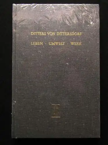 Unverricht, Hubert Ditters von Dittersdorf Leben, Umwelt, Werk 1989 Musik Kunst