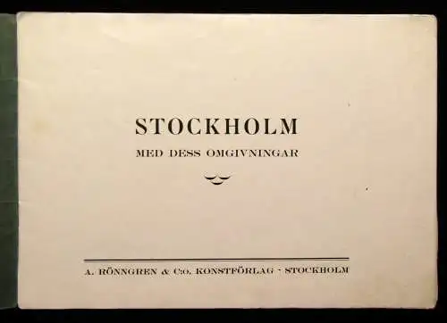 Stockholm Medd Dess Omgivningar 1923 Stockholm und seine Umgebung Ortskunde