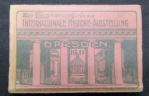 12 Ansichtskarten "Erinnerung an die Internationale Hygiene-Ausstellung Dresden"
