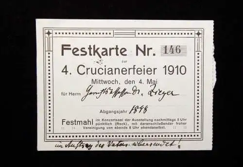 Konvolut- Kreuzschulfest Crucianer um 1900 17 Einzelteile Dresdner Kreuzchor