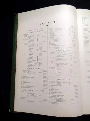 Stieler 1926/1927 Stielers Hand-Atlas - 254 Haupt- und Nebenkarten in Kupfer