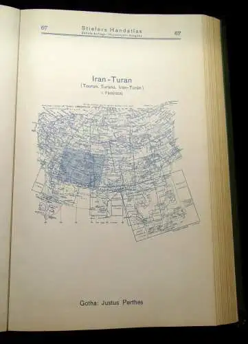 Stieler 1926/1927 Stielers Hand-Atlas - 254 Haupt- und Nebenkarten in Kupfer