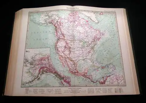 Stieler 1926/1927 Stielers Hand-Atlas - 254 Haupt- und Nebenkarten in Kupfer