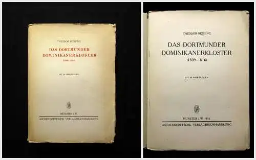 Rensing Dortmunder Dominikanerkloster (1309-1816) 1936 mit 56 Abbildungen