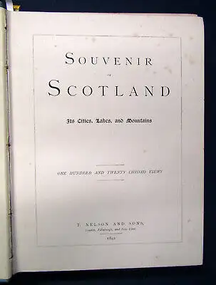 Souvenir of Scotland 1891 Landeskunde Geografie Schottland Kunst Kultur sf