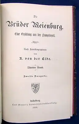 Elbe Die Brüder Meienburg Erzählung aus der Franzosenzeit 1888 2 in 1 selten js