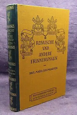 Baumgarten Römische und andere Erinnerungen 1927 Belletristik Literatur js
