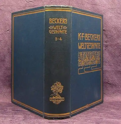 K. F. Beckers Weltgeschichte Bd. 3-4 1890 Bildband Bevölkerung Illustrationen