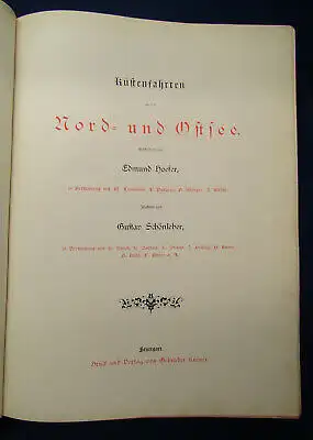 Hoefer Küstenfahrten an der Nord- und Ostsee um 1880 Original Ausgabe sf