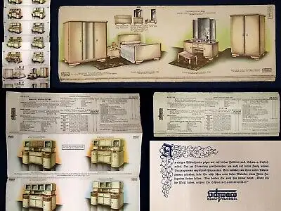 Original Möbelkatalog Kommoden um 1930 Art Deco Chippendale Leporello sf