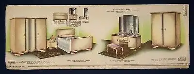 Original Möbelkatalog Kommoden um 1930 Art Deco Chippendale Leporello sf