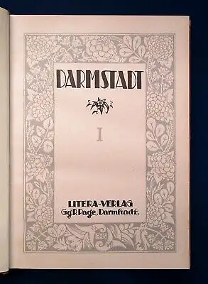 Darmstadt I. Gedruckt in den Jahren 1917/18/19 Aufl. v. 500 Abzügen Ortskunde js