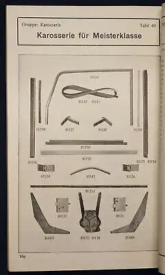 Original Prospekt Ersatzteile-Liste Front-Antrieb-Wagen 500/600 ccm 1935 sf