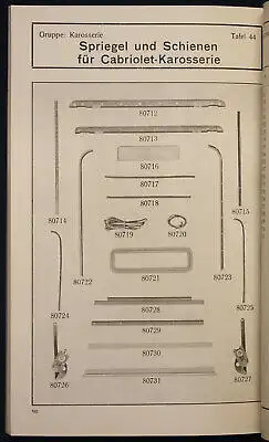 Original Prospekt Ersatzteile-Liste Front-Antrieb-Wagen 500/600 ccm 1935 sf