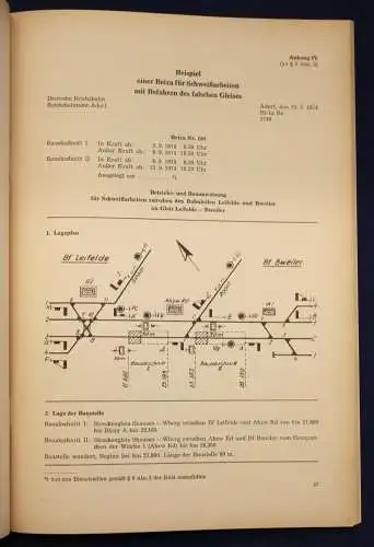 Dienstvorschrift für das Bekanntgeben von Abweichungen vom Regelbetrieb 1978 sf