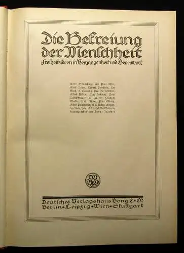 Adler Die Befreiung der Menschheit Freiheitsideen Vergangenheit / Gegenwart 1921