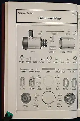 Original Prospekt für DKW Ersatzteile - Liste 50 Schwebeklasse 50001 1935 sf