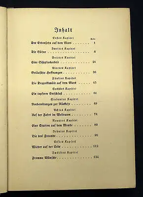 Daiber Vom Mars zur Erde o. J. um 1920 seltene OA Belletristik Geschichten  mb