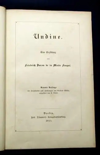 Fouque Undine Eine Erzählung 1855 Lyrik Poesie Liebesgeschichte js