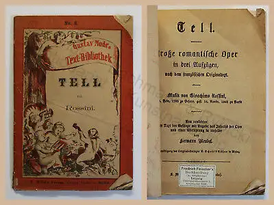 Gustav Mode Text-Bibliothek Rossini Tell um 1890 Grand opéra Klassiker Oper xz