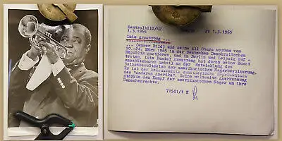Original Fotografie Luis Armstrong 1965 silber, gelantine Abzug Druckgrafik sf