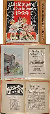 Meidingers Kinderkalender für das Jahr 1929 32. Jg. Kinderbuch Kalendarium xy