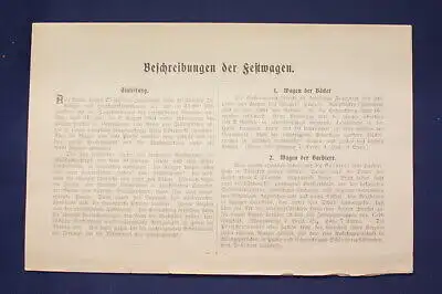 Festwagen des Handwerks um 1900 Orig.-  Halbleinmappe  Dänemark Monarchie js