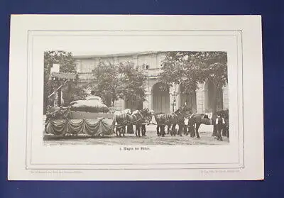 Festwagen des Handwerks um 1900 Orig.-  Halbleinmappe  Dänemark Monarchie js