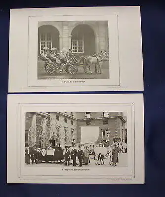 Festwagen des Handwerks um 1900 Orig.-  Halbleinmappe  Dänemark Monarchie js