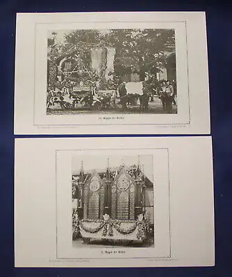 Festwagen des Handwerks um 1900 Orig.-  Halbleinmappe  Dänemark Monarchie js