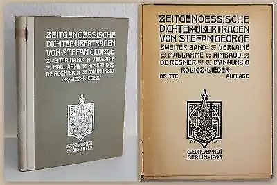 George Zeitgenössische Dichter 2.Bd Verlaine Mallarme u.W. 1923 Gedichte xz