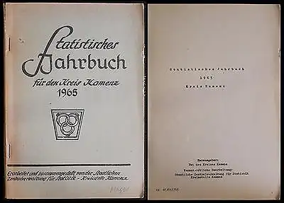 Statistisches Jahrbuch für den Kreis Kamenz 1965 Wirtschaft Bevölkerung Daten xz