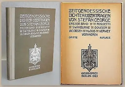 George Zeitgenössische Dichter 1.Bd Rossetti Swinburn u.W. 1923 Gedichte xz