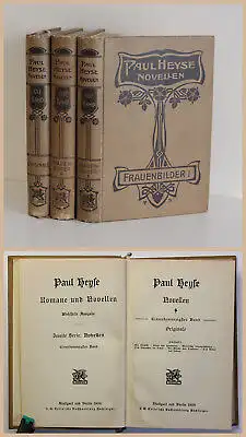 Paul Heyse Novellen Originale & Frauenbilder I&II 1908 Klassiker Literatur xz