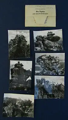 3 original Fotobriefchen von Zittauer Gebirge um 1955 Ortskunde Landschaft sf