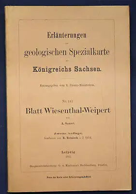 Erläuterungen geolog. Spezialkarte Sachsen Nr. 147 "Wiesenthal-Weipert" 1917 sf