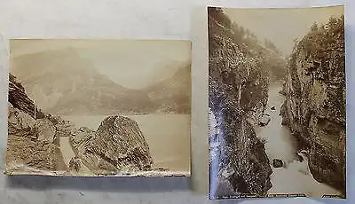 2 Orig Fotografien Axel Lindahl Svartejel ved Borgund Skodshorn Norwegen 1892 xz