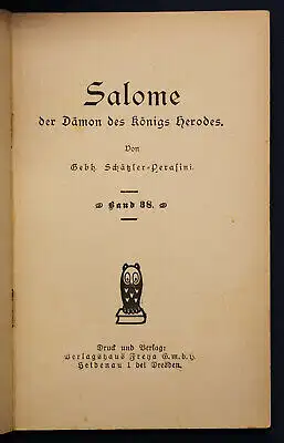 Perasini Frauen der Liebe Band 38 "Salome" um 1925 Liebesroman selten sf