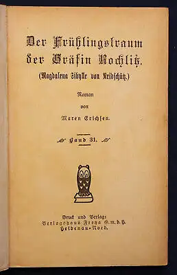Erichsen Frauen der Liebe Band 81 "Der Frühlingstraum" um 1925 Liebesroman sf