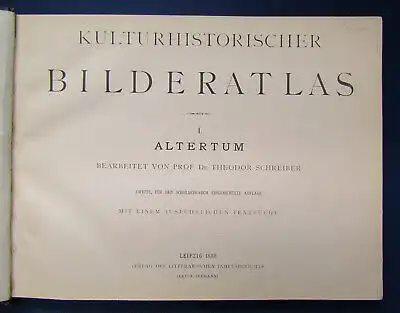 Schreiber Kulturhistorischer Bilderatlas I. Altertum 1888 Kunst Architektur sf
